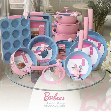 طقم أواني الطهي باربي Barbees المتكامل 14 قطعة